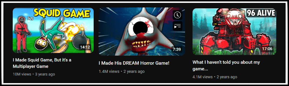 The types of games that succeeds on YouTube